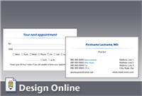 Business Card with Appointment Card Back
