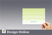 Notecard, Lime ZigZag